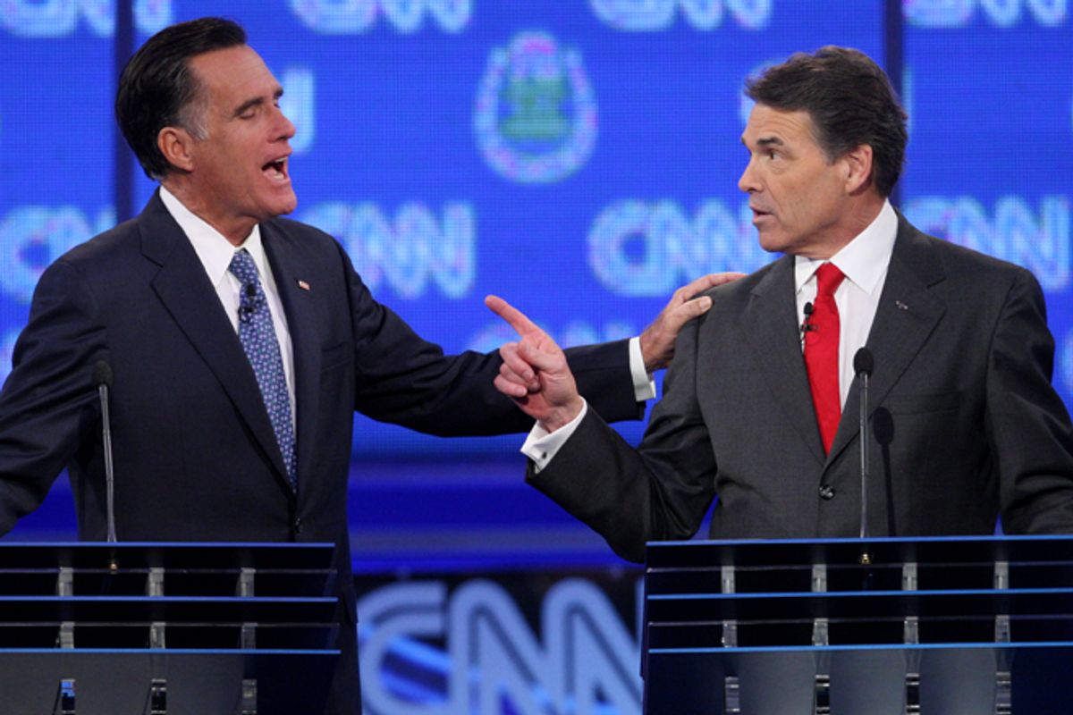 Mitt Romney and Rick Perry      (Reuters/Steve Marcus)