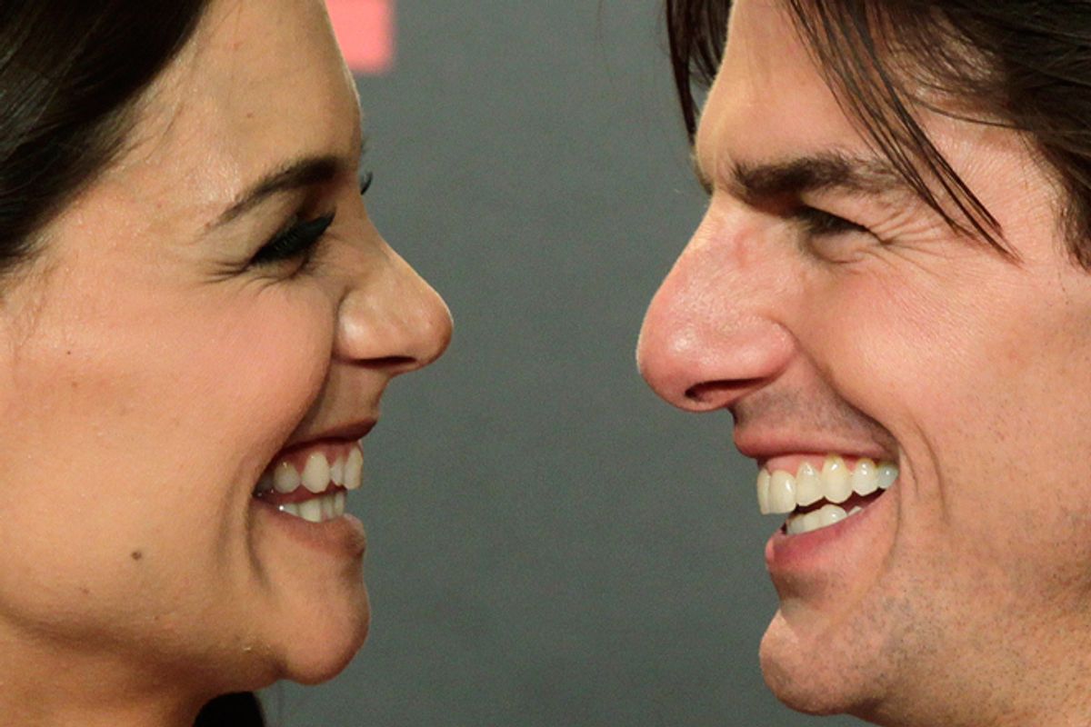Katie Holmes and Tom Cruise    (AP/Toni Rodriguez)