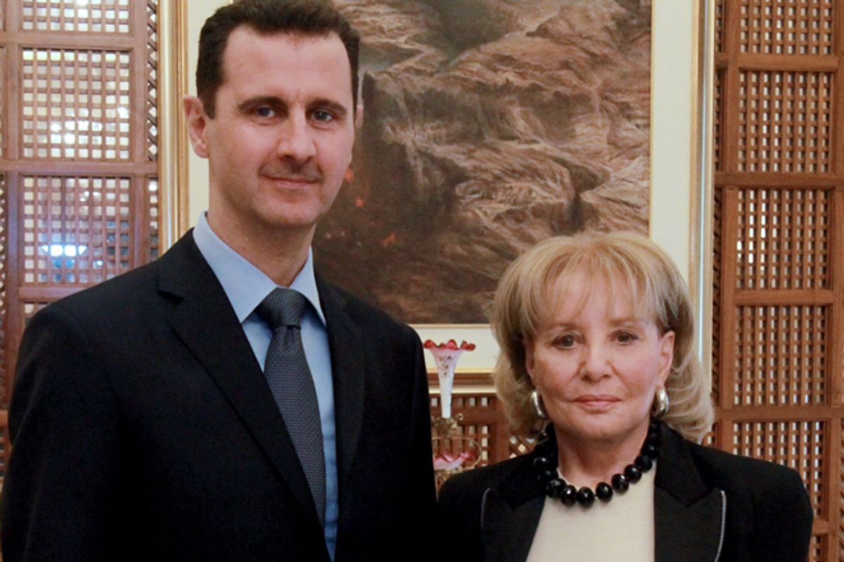 Bashar Al-Assad and Barbara Walters      (AP/Rob Wallace)