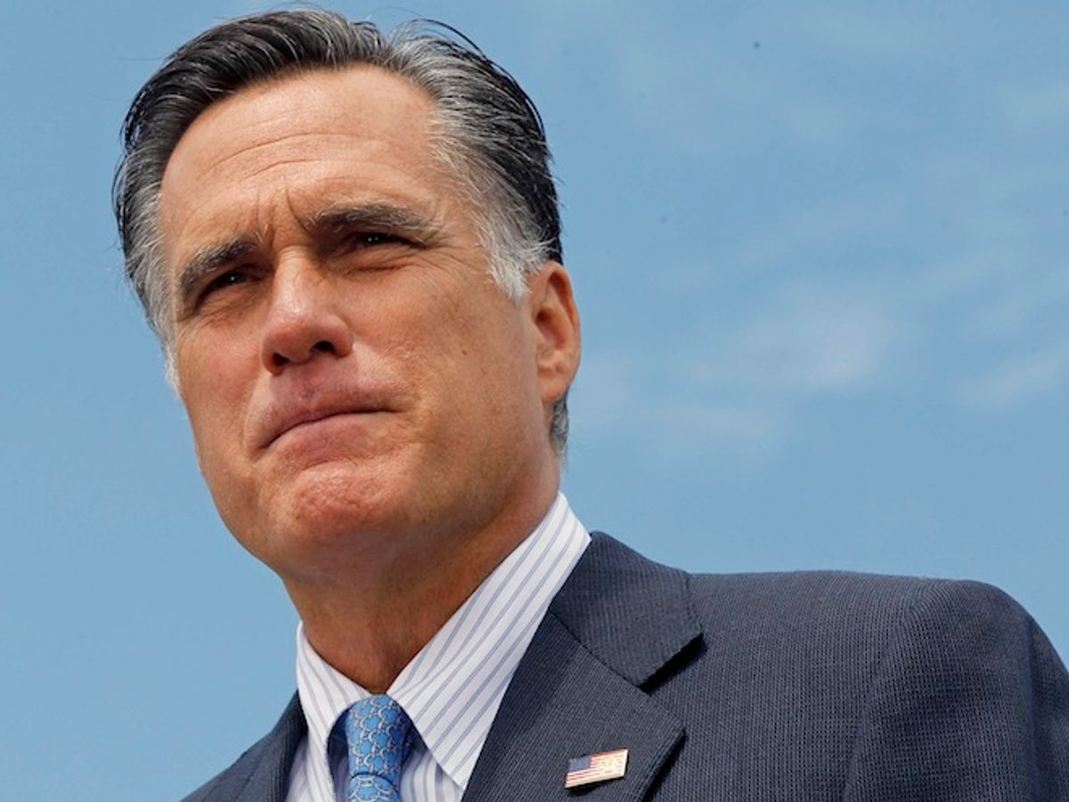 Republican presidential candidate, former Massachusetts Gov. Mitt Romney, speaks at a campaign event in Bow, N.H., Friday, July 20, 2012.              (AP/Charles Dharapak)