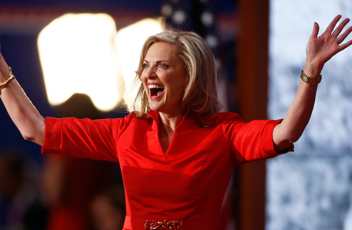 Ann Romney reacts after she addressed delegates during the second day of the Republican National Convention in Tampa, Florida August 28, 2012  (Reuters/Jason Reed)