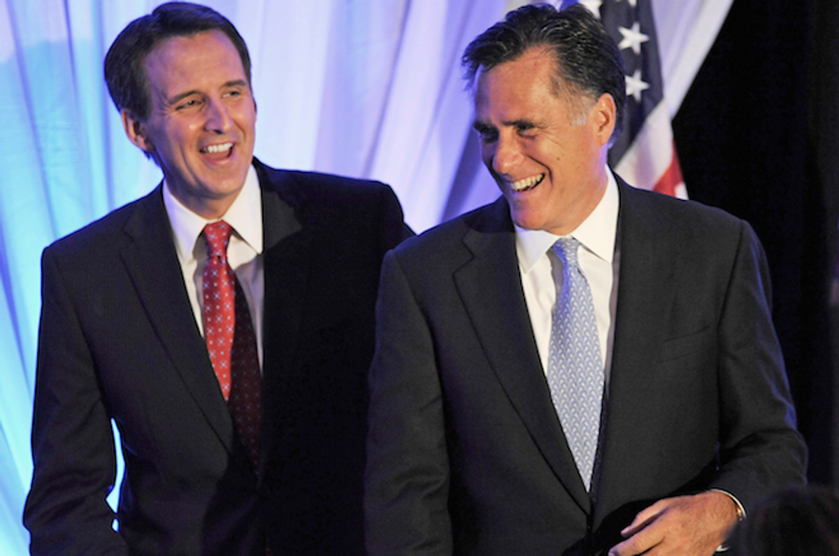  Tim Pawlenty and Mitt Romney         (AP/Craig Lassig)