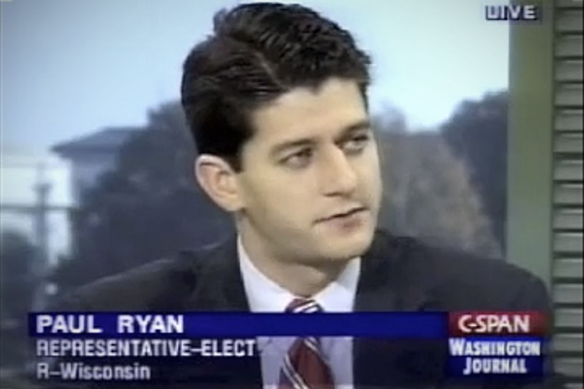  Paul Ryan appears on C-SPAN in 1998, after he was elected to Congress.      