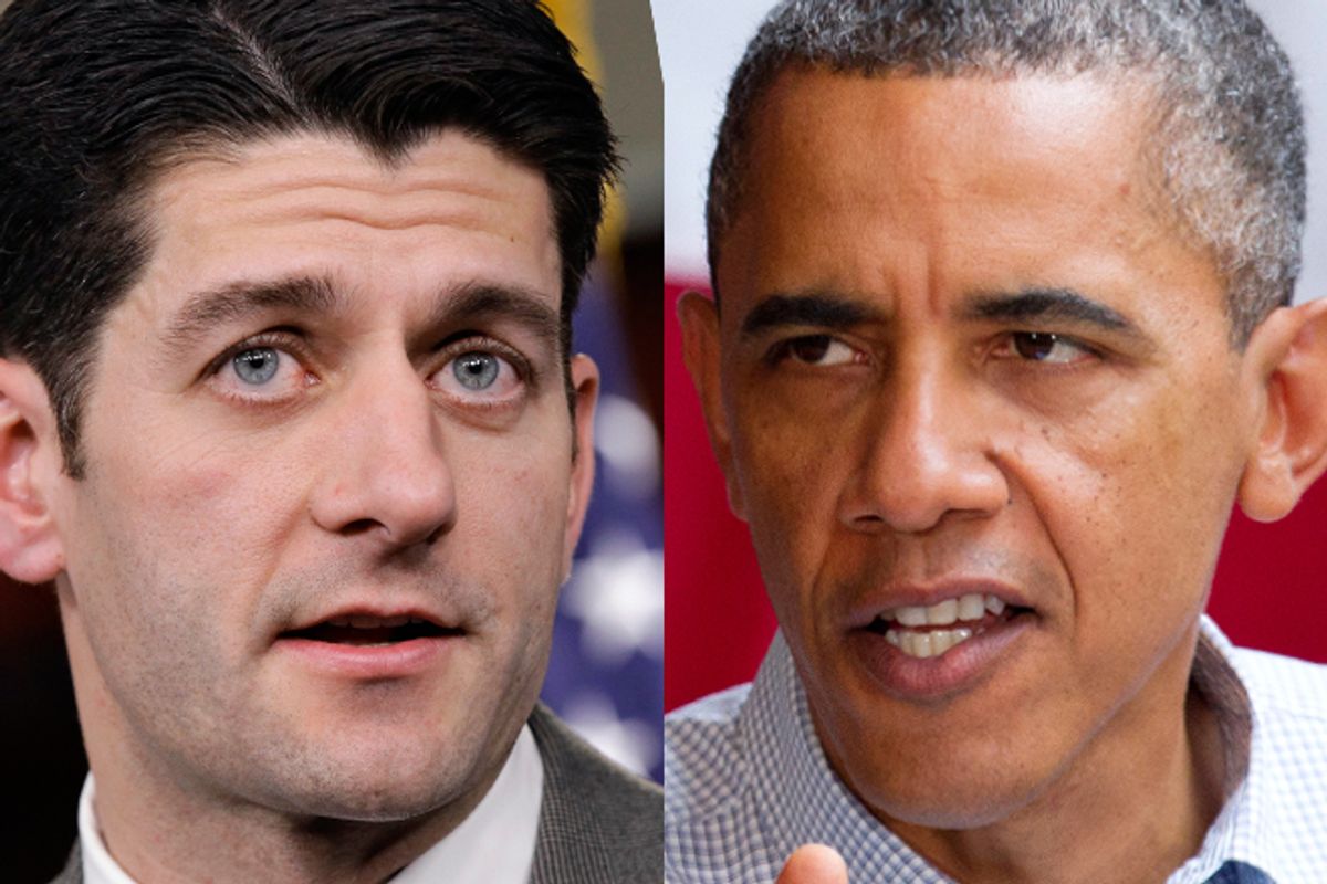 Paul Ryan and Barack Obama      (AP)
