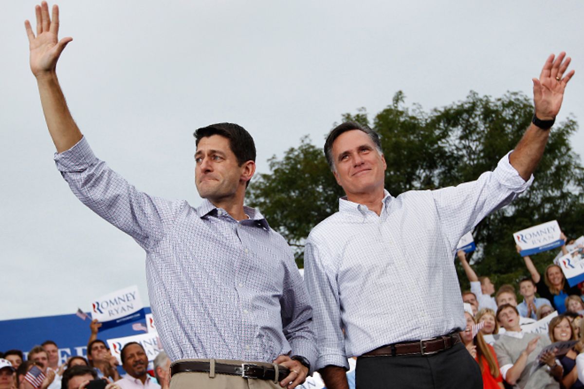 Paul Ryan and Mitt Romney      (Reuters/Shannon Stapleton)