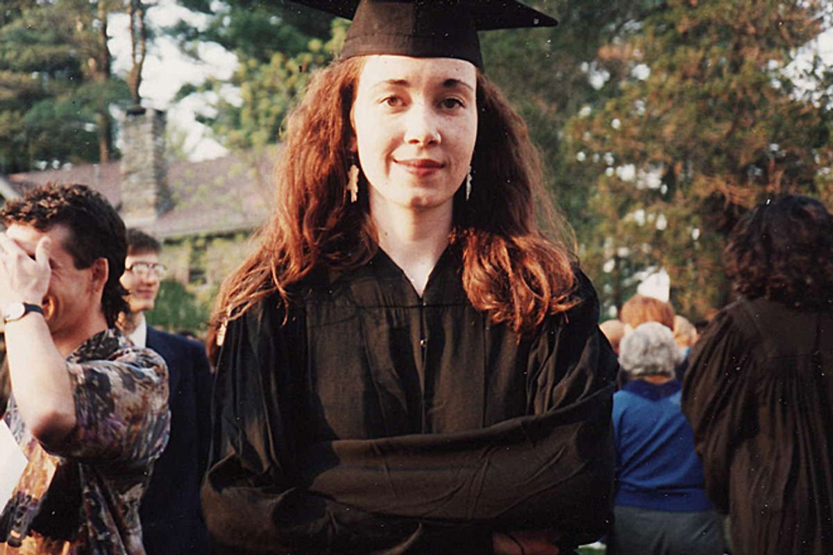 A photo of the author at her college graduation. 