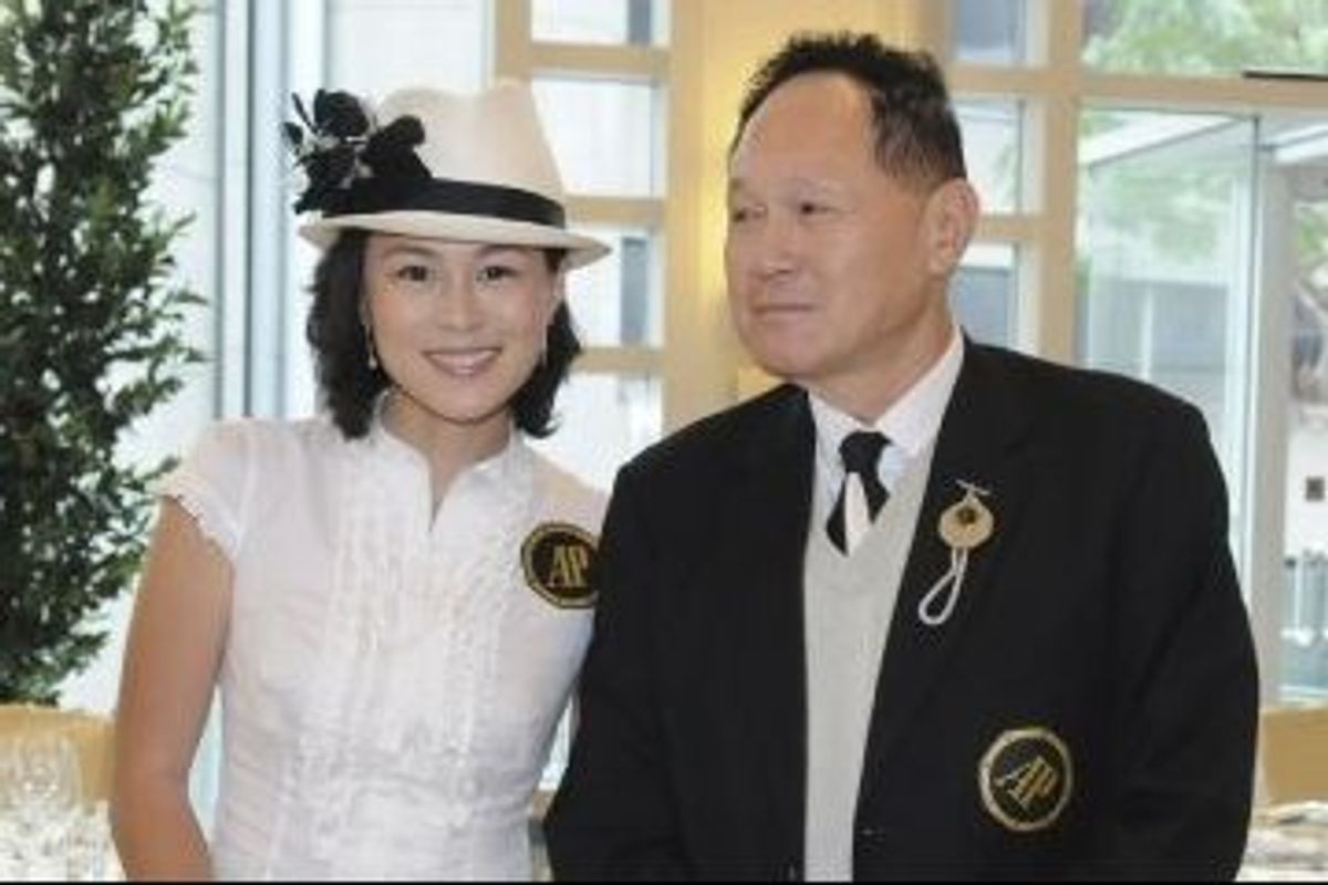 Gigi Chao and her father, Cecil Chao.  