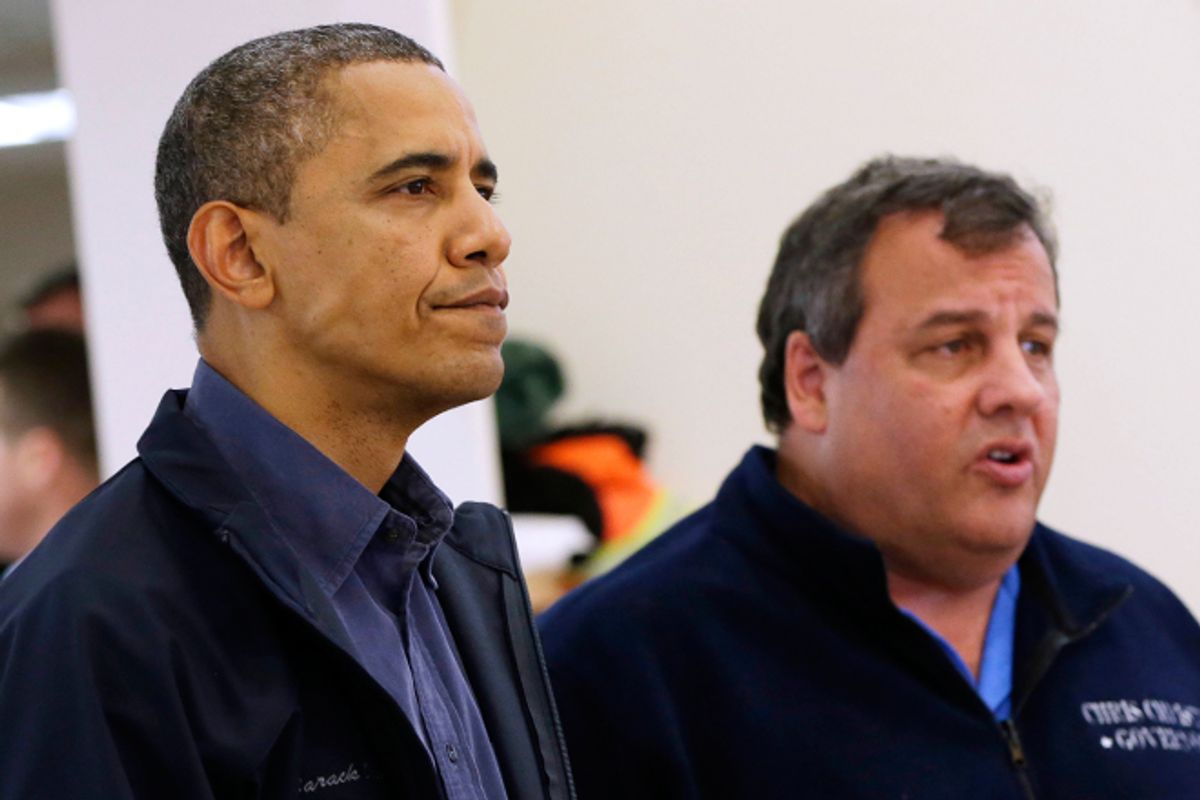 Barack Obama and Chris Christie      (AP/Pablo Martinez Monsivais)