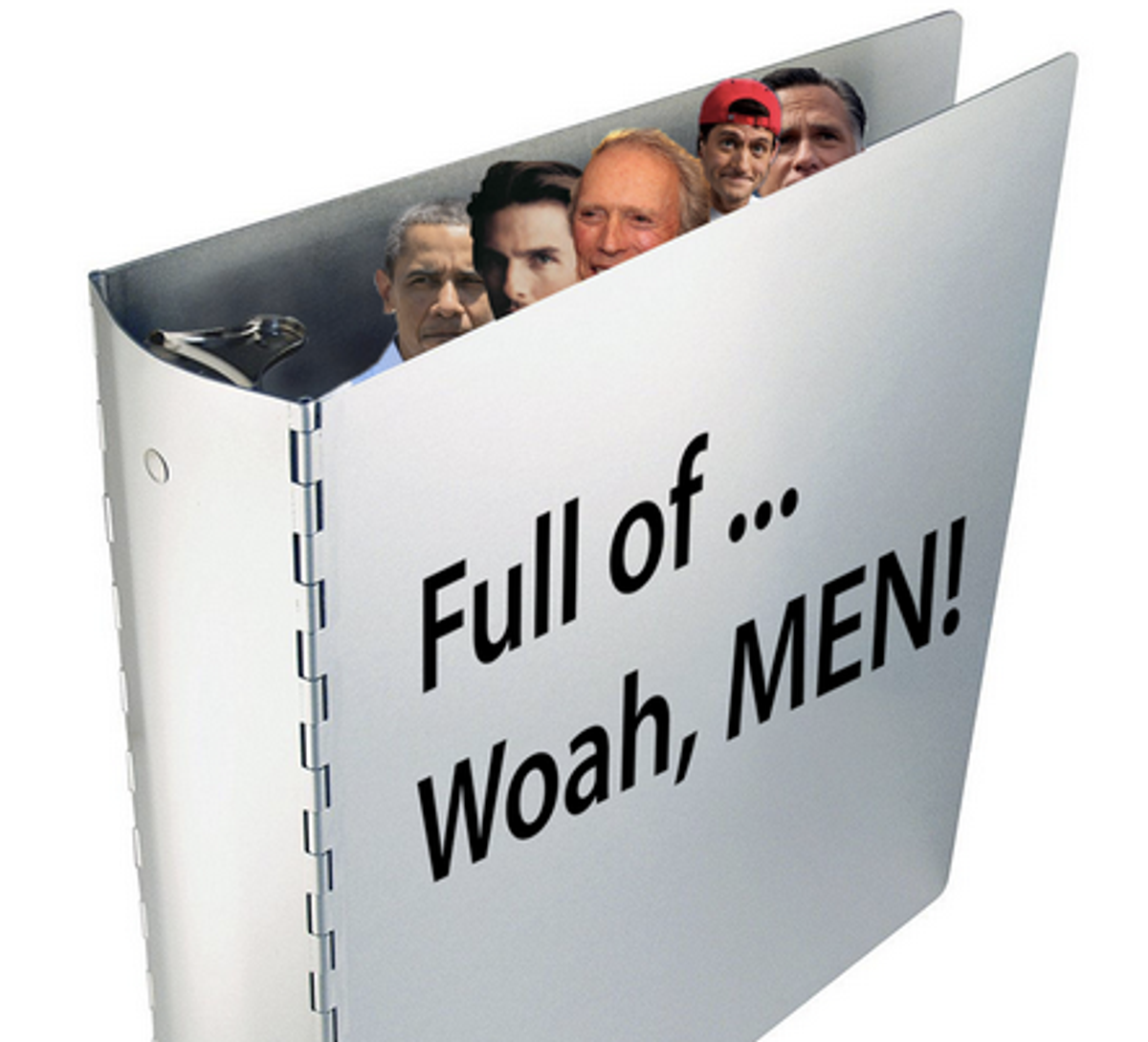 Binders full of Men, inspired by Romney's "Binders full of Women" comment  (BindersFullofWomen.tumblr.com)