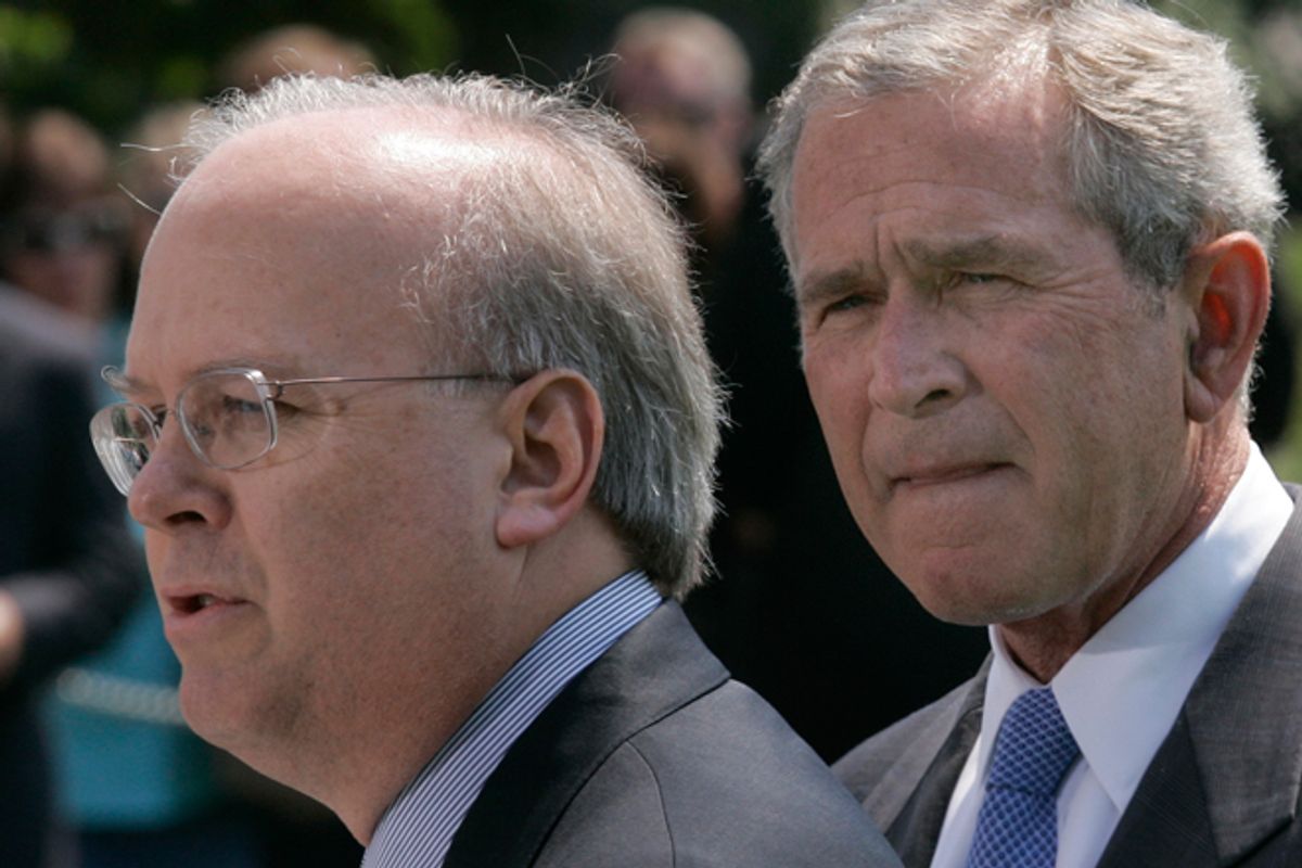 Karl Rove and George W. Bush (AP/Susan Walsh)