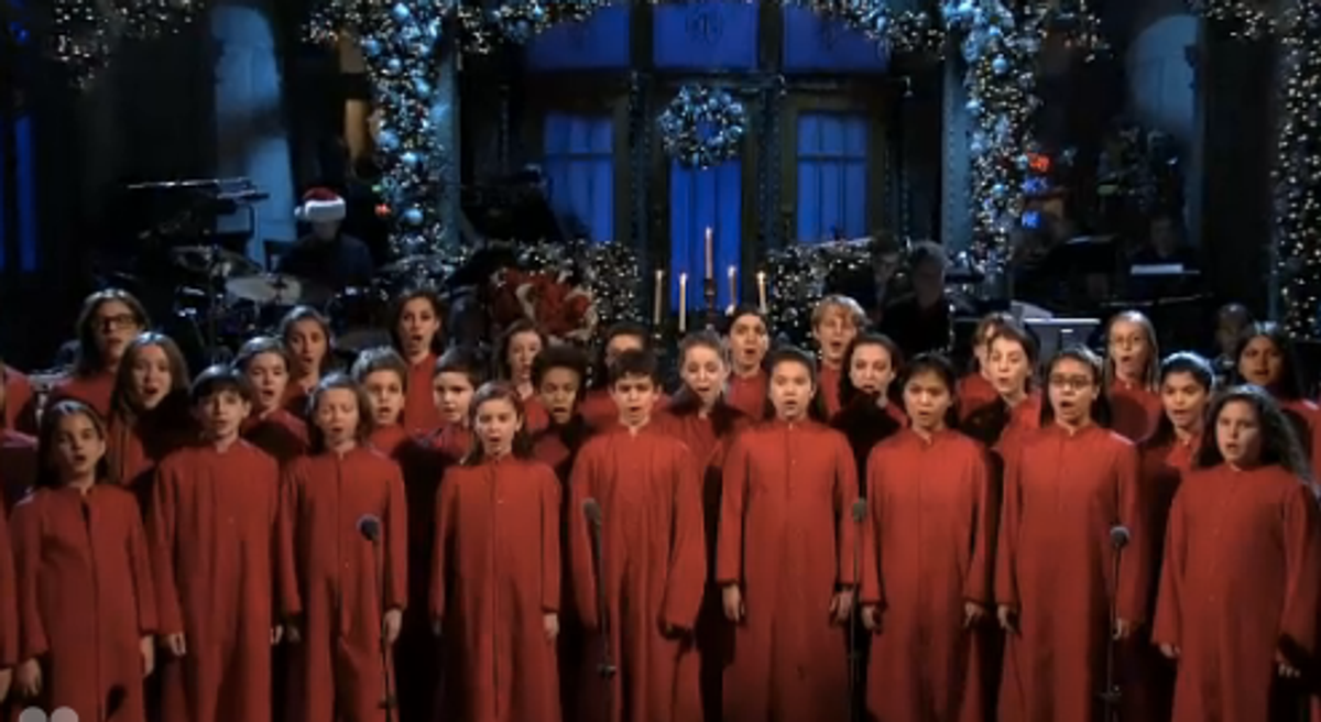  New York City Children's Chorus open SNL (screenshot via NBC)  