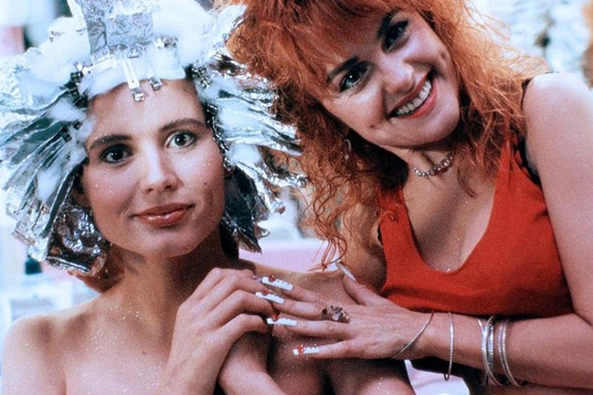 Geena Davis and Julie Brown in "Earth Girls Are Easy"      