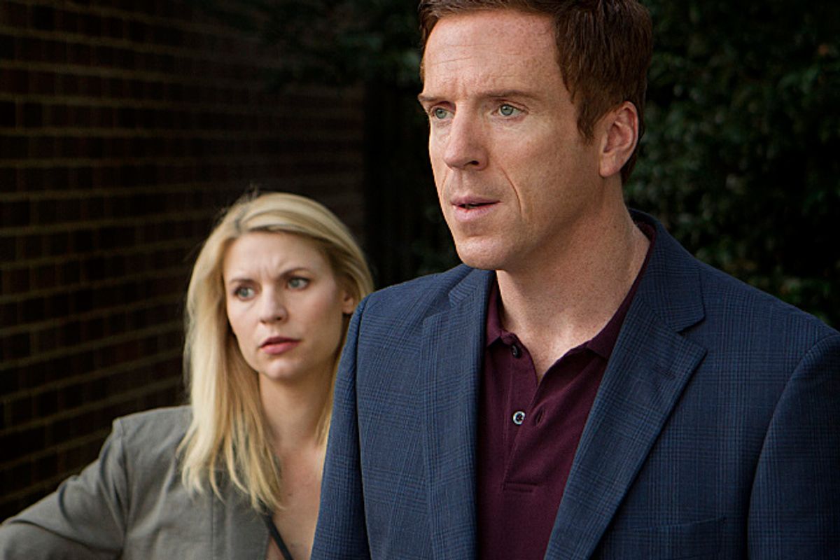 Claire Danes and Damian Lewis in "Homeland"     