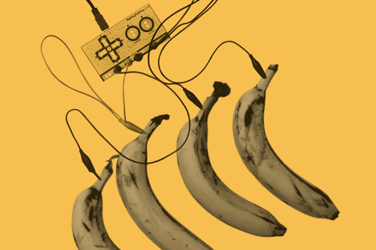 A Kickstarter-funded project in 2012: the banana piano 