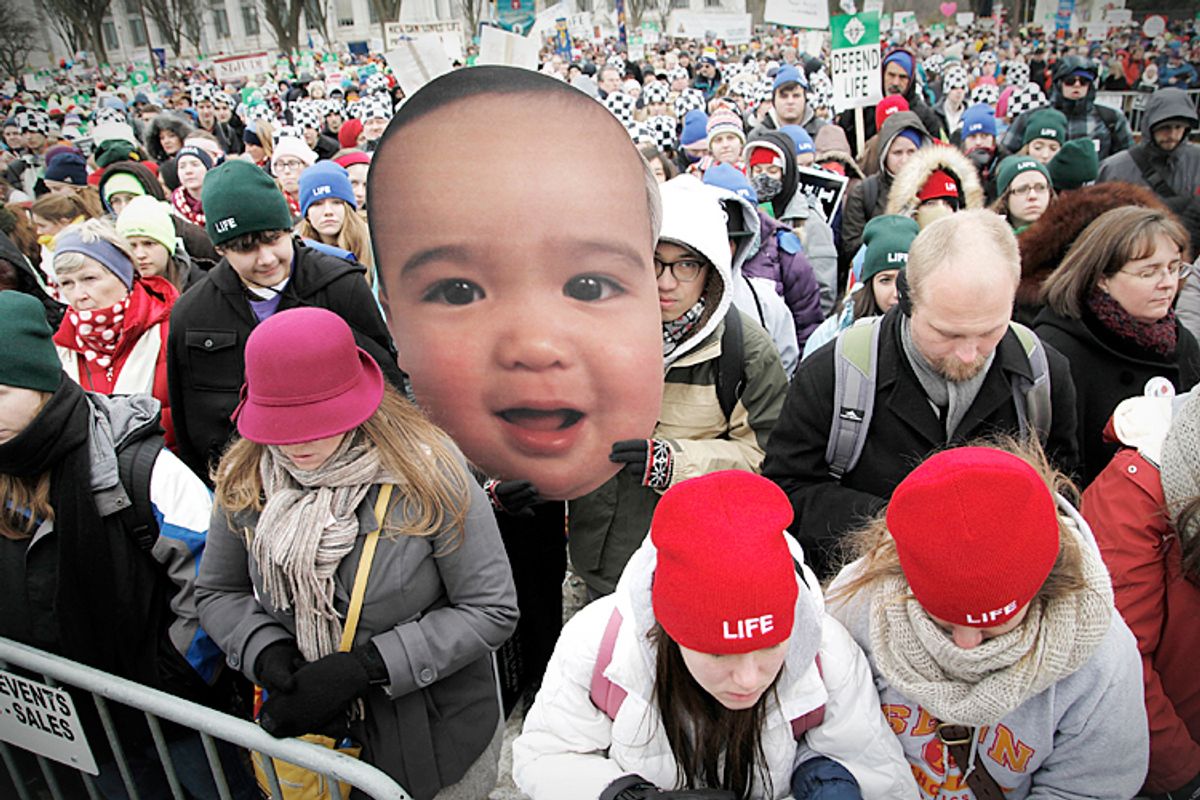 Thousands rally on the National Mall for the start of the annual March for Life rally in Washington, January 25, 2013.   (Reuters/Jonathan Ernst)