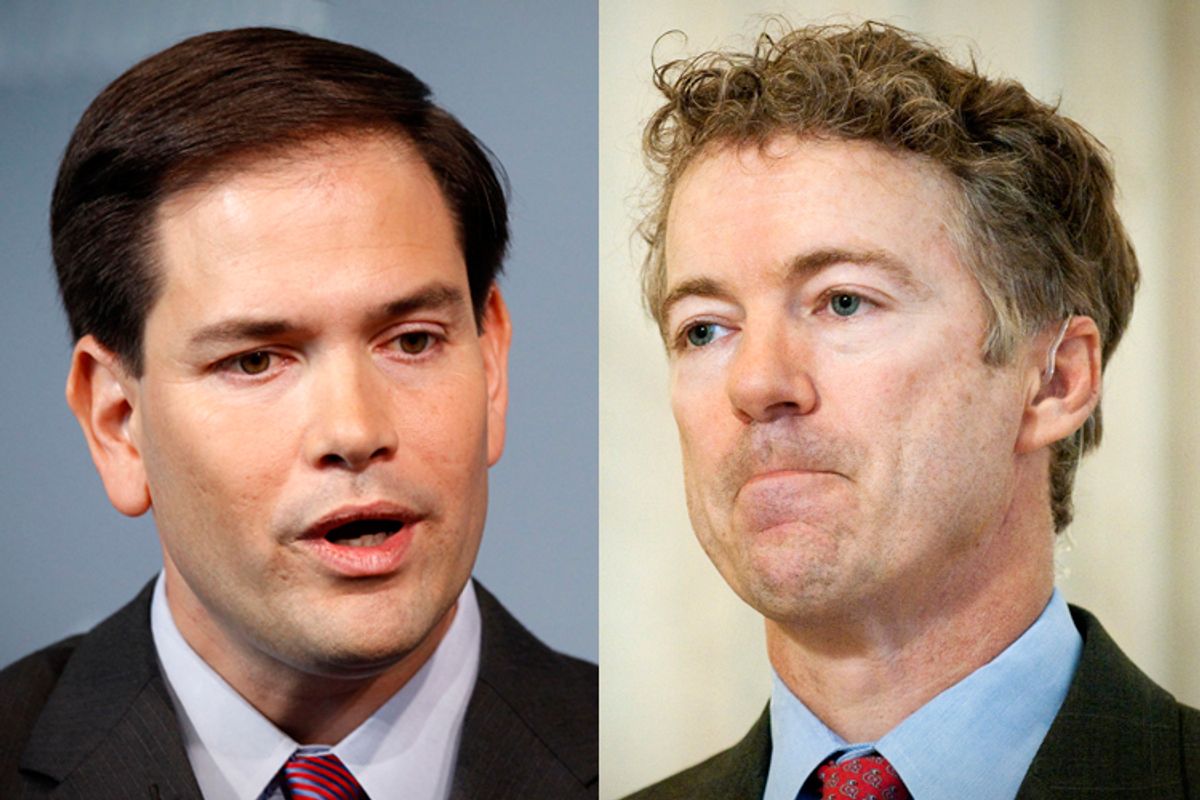 Sens. Marco Rubio and Rand Paul      (AP/Haraz N. Ghanbari/Reuters/Jonathan Ernst)