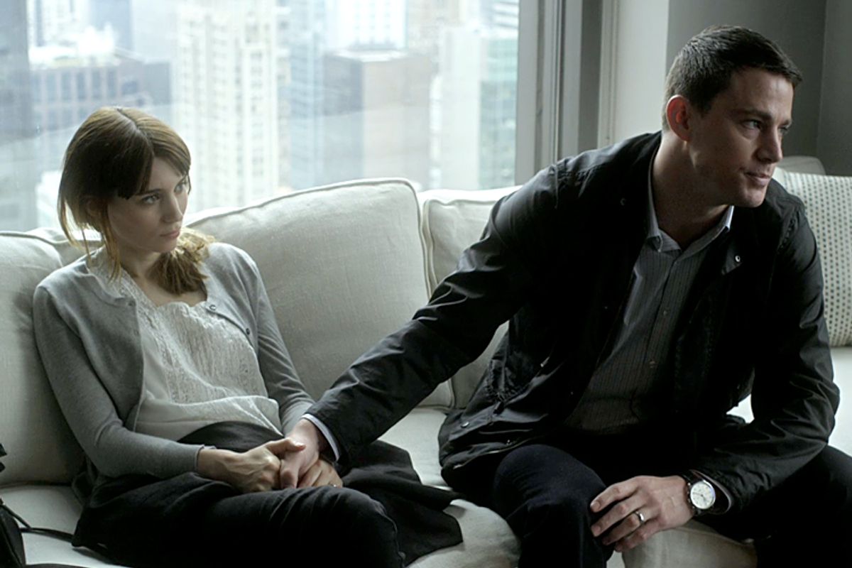 Rooney Mara and Channing Tatum in "Side Effects"   
