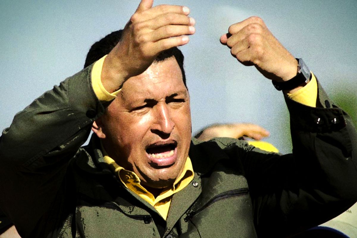  Hugo Chavez        (AP/Leslie Mazoch, photo treatment by Salon)
