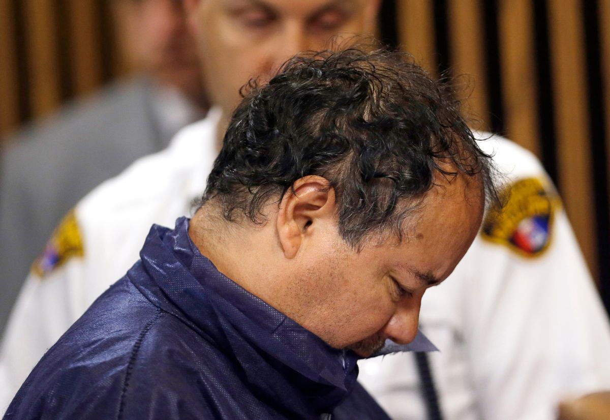 Ariel Castro appears in Cleveland Municipal court Thursday, May 9, 2013, in Cleveland.     (AP/Tony Dejak)