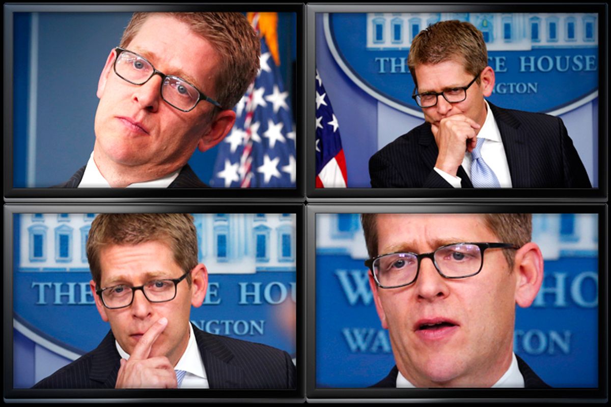 White House Press Secretary Jay Carney, May 14, 2013.    (Reuters/Kevin Lamarque)