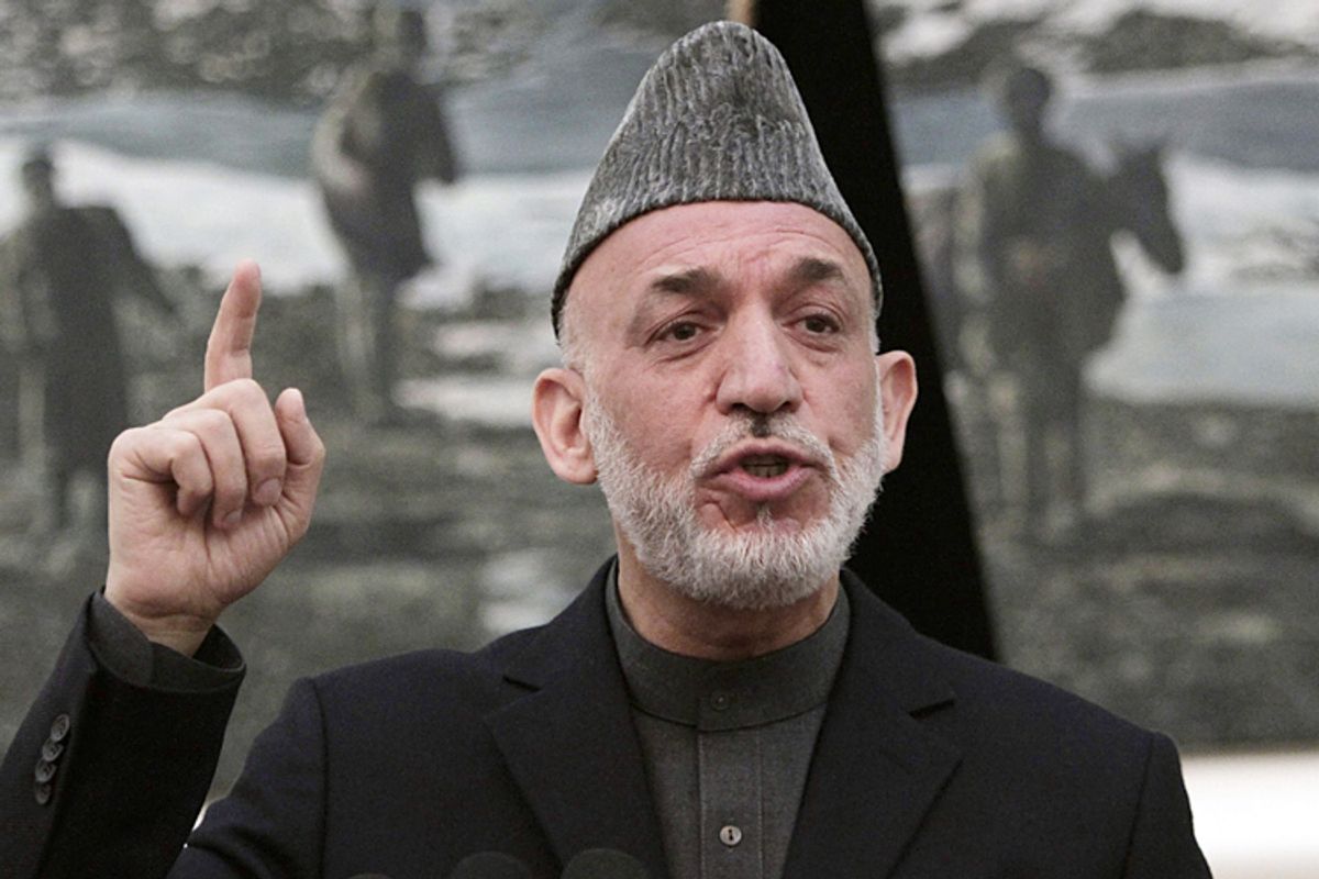 Afghan President Hamid Karzai   (AP/Rahmat Gul)