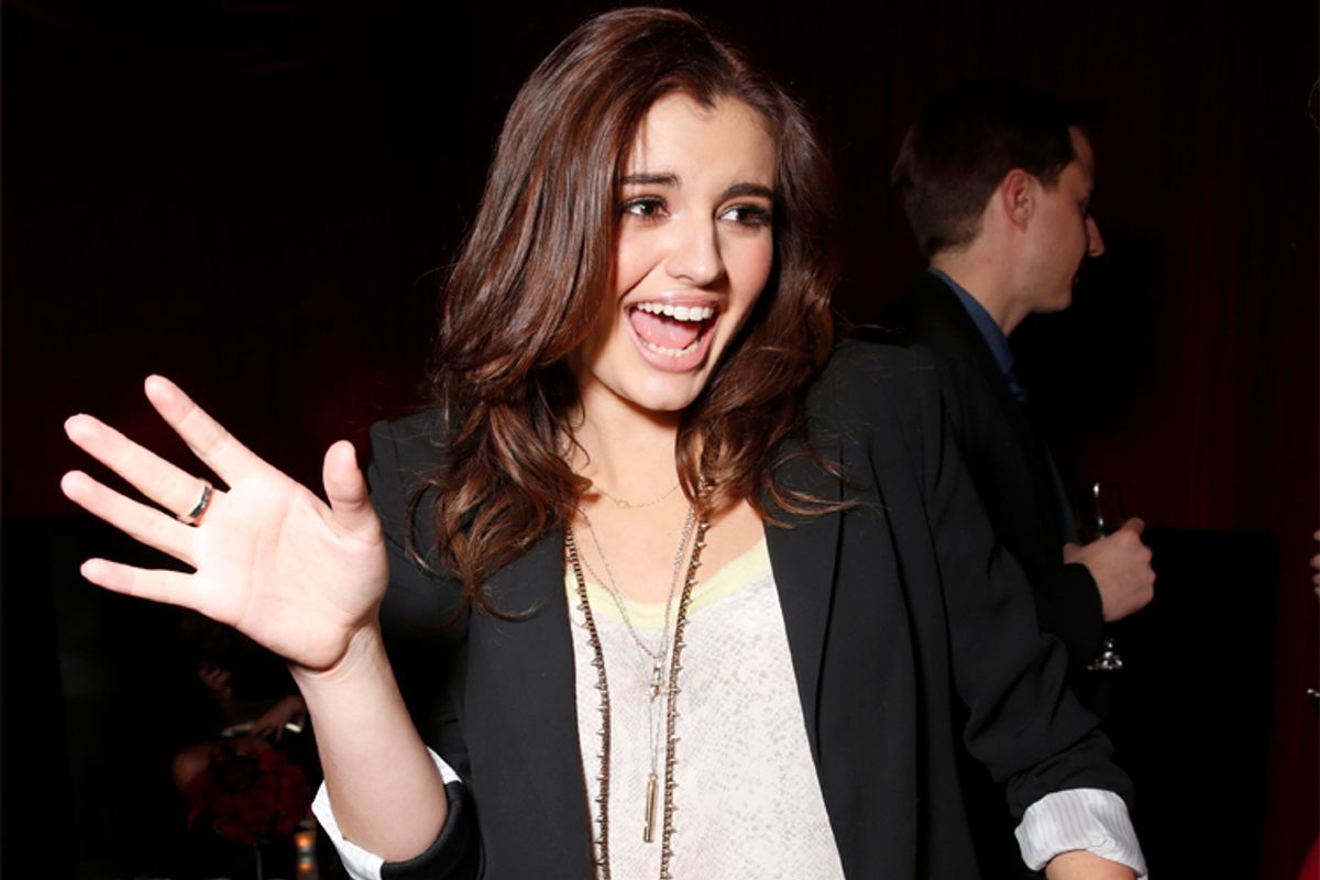 Rebecca Black dances at Delta Air Lines, the official airline of the GRAMMYS, Celebration of LAÃ­s Music Industry at the Getty House on Thursday, Feb. 7, 2013 in Los Angeles. (Photo by Todd Williamson/Invision/AP)   (Todd Williamson)