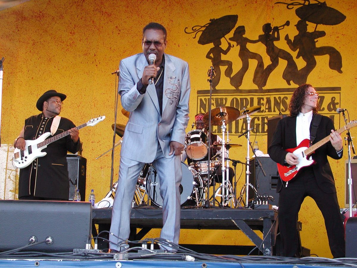 Wilson Pickett plays at the Acura stage at the  New Orleans Jazz and Heritage Festival on Friday, May 4, 2001, in New Orleans.   (AP/Douglas Mason)