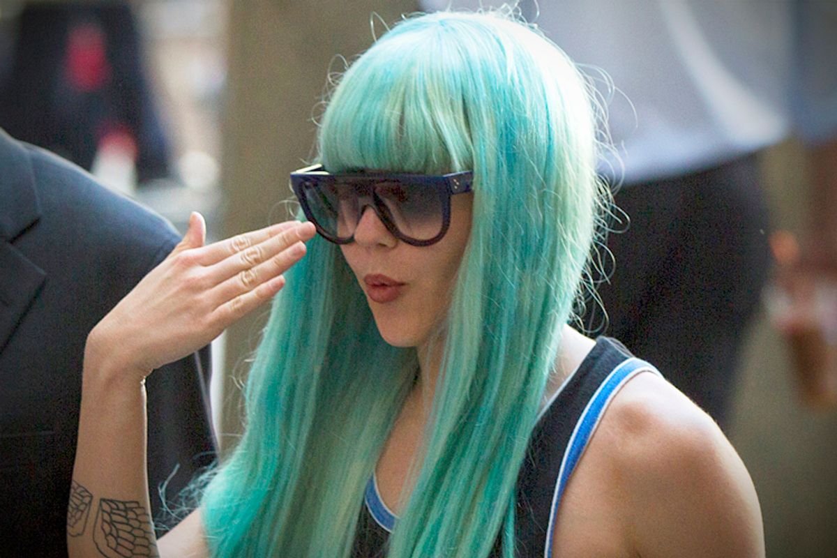 Amanda Bynes arrives for a court hearing at Manhattan Criminal Court in New York, July 9, 2013.    (Reuters/Lucas Jackson)