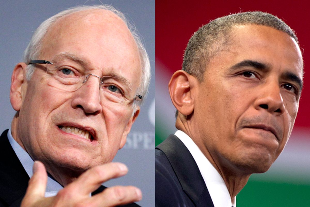 Dick Cheney, Barack Obama     (AP/Manuel Balce Ceneta/AP/Evan Vucci)