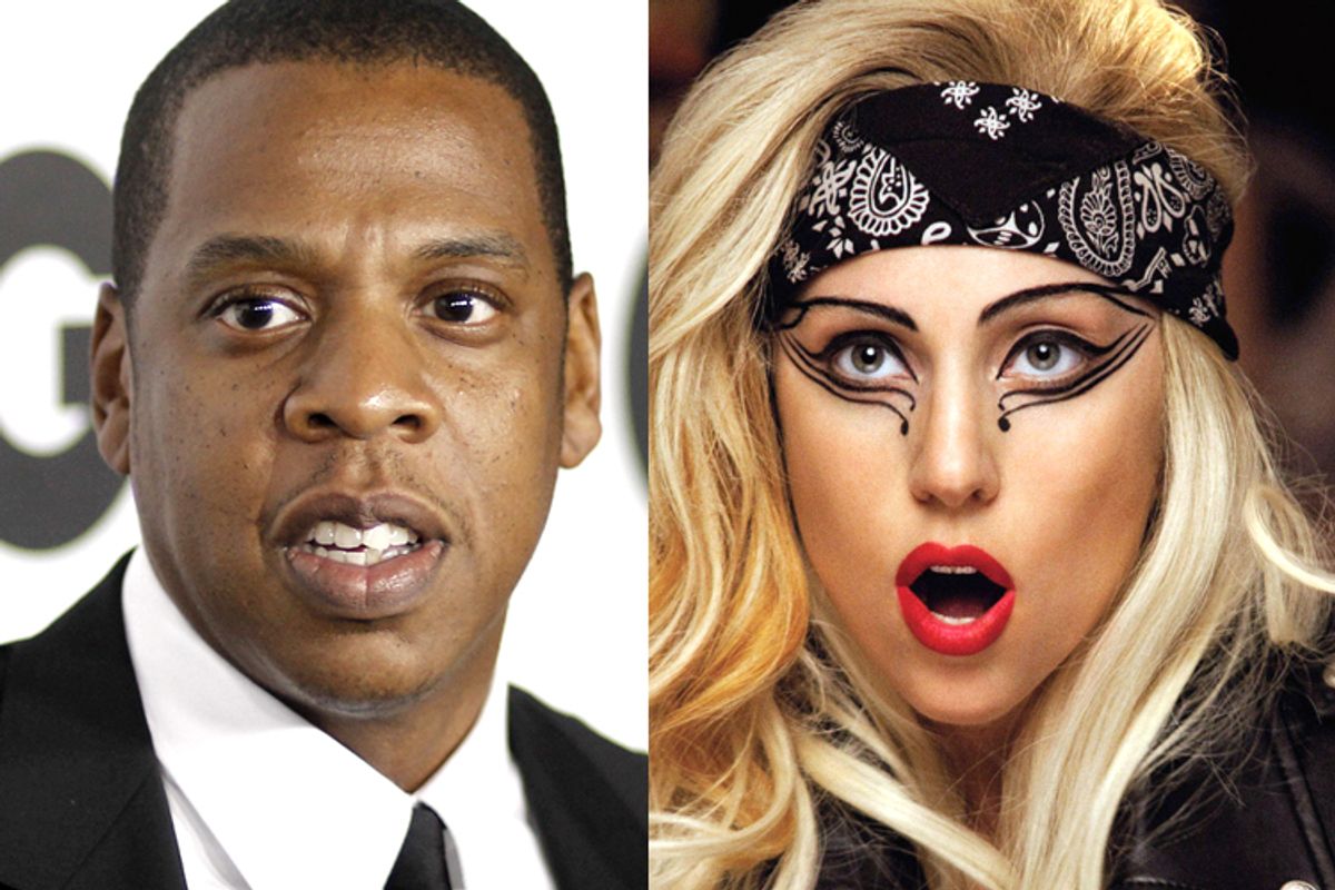 Jay Z, Lady Gaga        (AP/Matt Sayles)