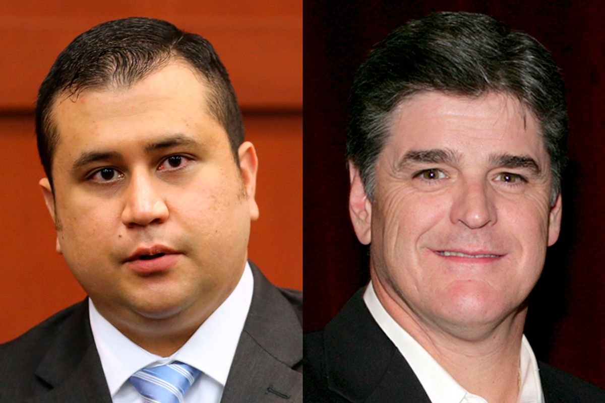 George Zimmerman, Sean Hannity                     (AP/Joe Burbank/Dr. Scott M. Lieberman)