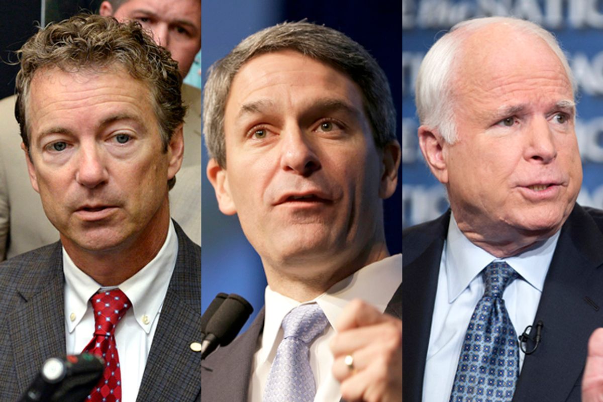 Rand Paul, Ken Cuccinelli, John McCain                      (AP/Timothy D. Easley/Steve Helber/Chris Usher)