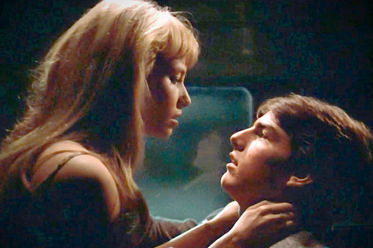 Rebecca De Mornay and Tom Cruise in "Risky Business"   