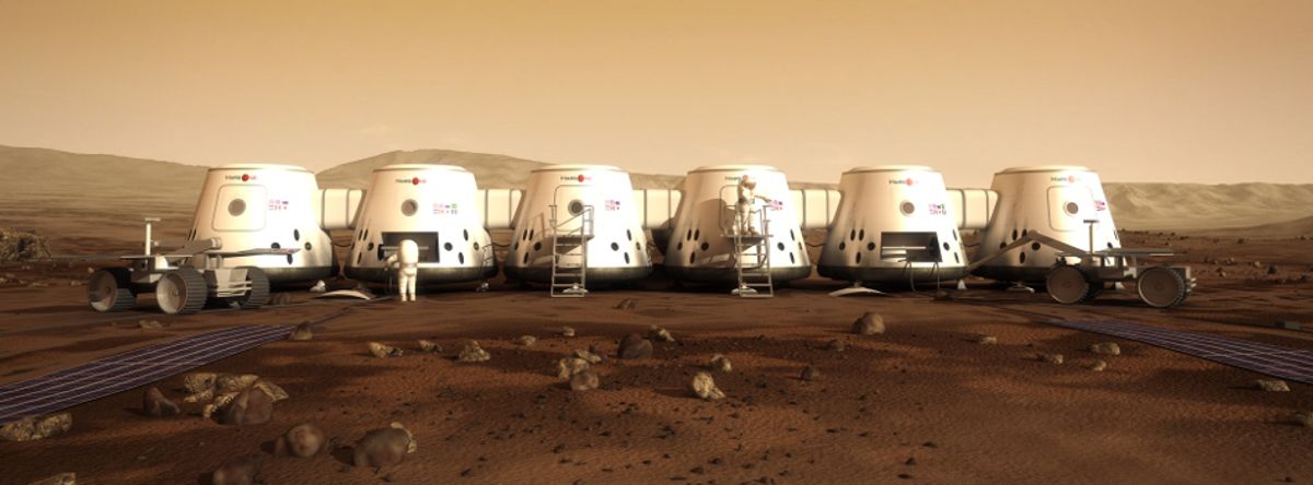  The envisioned colony on Mars  (Mars One)