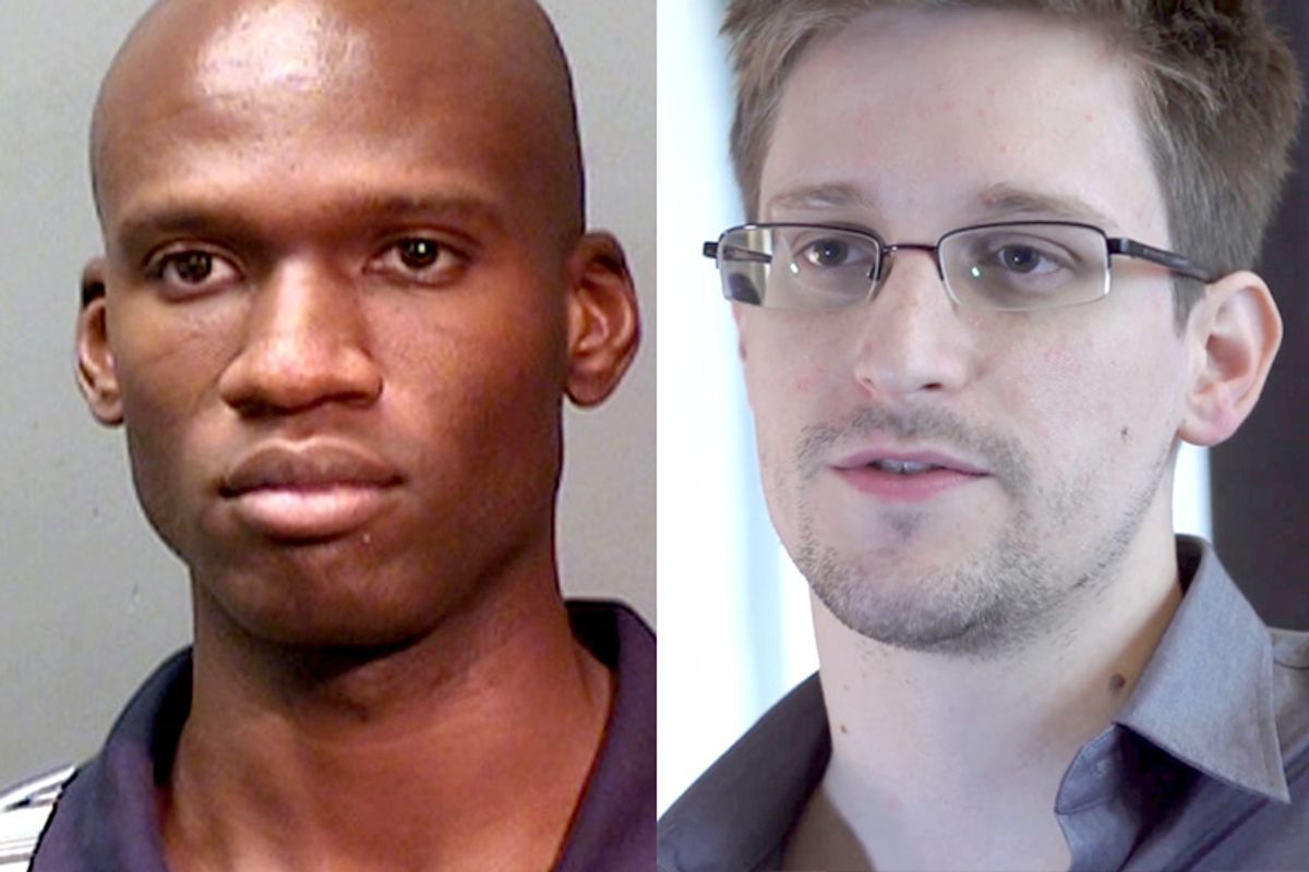 Aaron Alexis (left), Edward Snowden                  (AP)