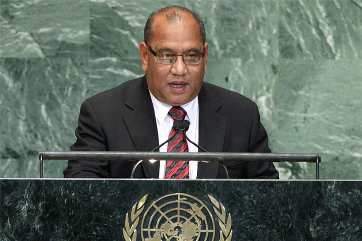 Christopher Loeak, President of the Marshall Islands.    (AP/Frank Franklin Ii)