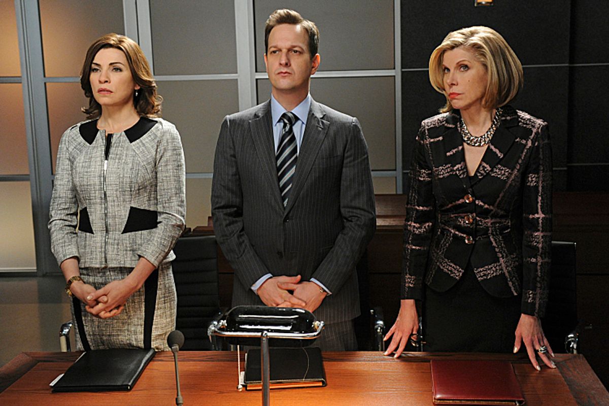 Julianna Margulies, Josh Charles, and Christine Baranski in "The Good Wife"   (CBS/David M. Russell)