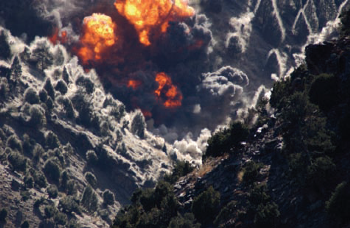  Airstrikes on Tora Bora, Afghanistan, 2001  (Wikimedia/U.S. Gov)