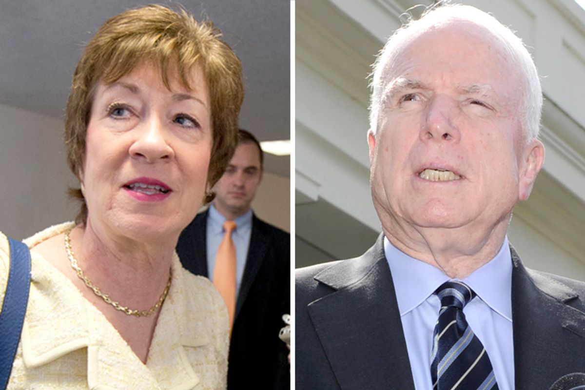 Susan Collins, John McCain                 (AP/Manuel Balce Ceneta/Reuters/Mike Theiler)