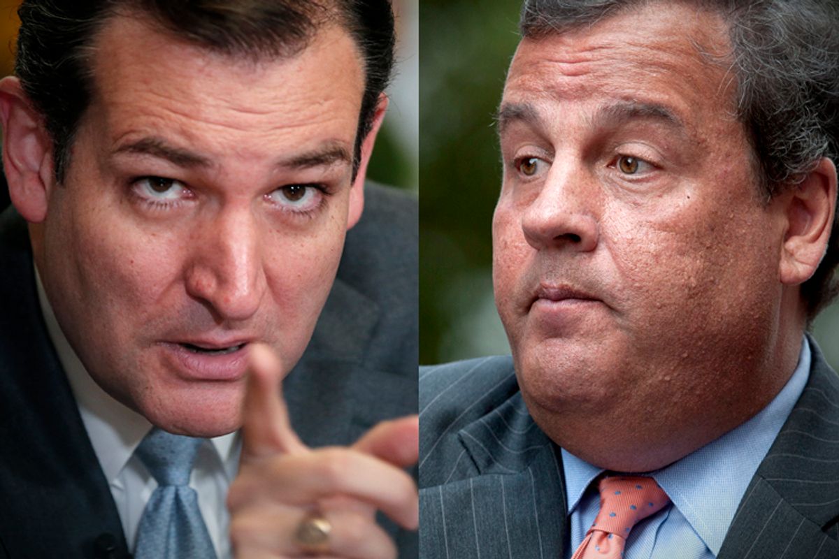 Ted Cruz, Chris Christie                     (Reuters/Jim Bourg/Carlo Allegri)