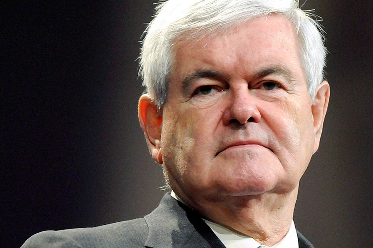 Newt Gingrich                   (Reuters/Tami Chappell)