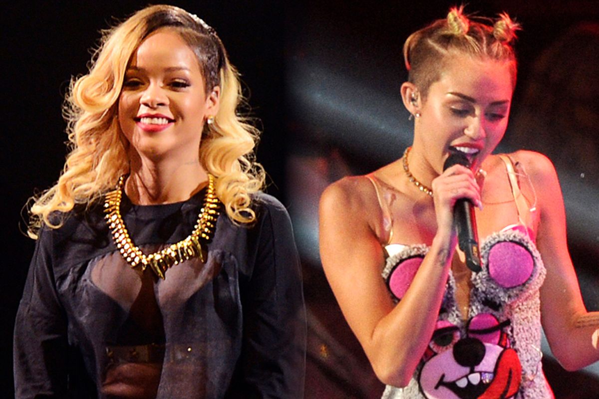 Rihanna, Miley Cyrus         (Reuters/Vincent West/AP/Frank Micelotta)