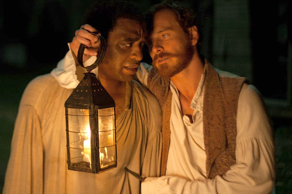 Chiwetel Ejiofor and Michael Fassbender in "12 Years a Slave"        (Fox Searchlight)