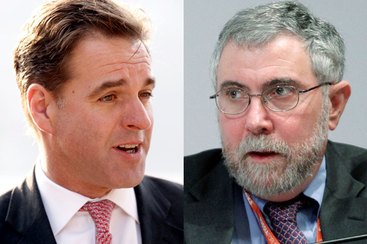 Niall Ferguson, Paul Krugman                                                               (AP/Luca Bruno/Reuters/Anton Golubev)
