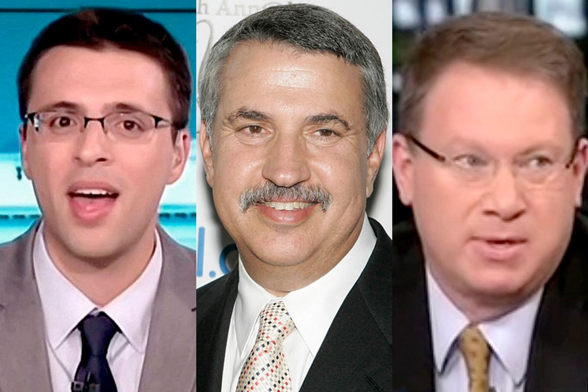 Ezra Klein, Thomas Friedman, Jeffrey Goldberg             (MSNBC/AP/Stephen Chernin/NBC News)