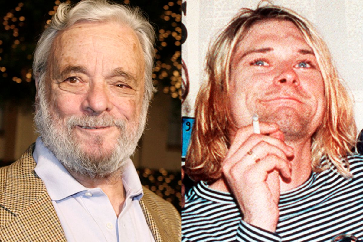 Stephen Sondheim, Kurt Cobain      (Reuters/Fred Prouser/AP/Mark J.Terrill)