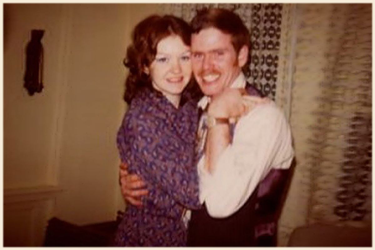 The author with her late husband, Brian