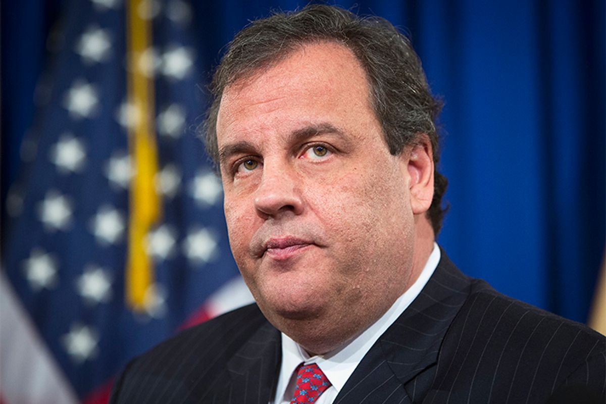 Chris Christie gives a news conference in Trenton January 9, 2014.           (Reuters/Carlo Allegri)