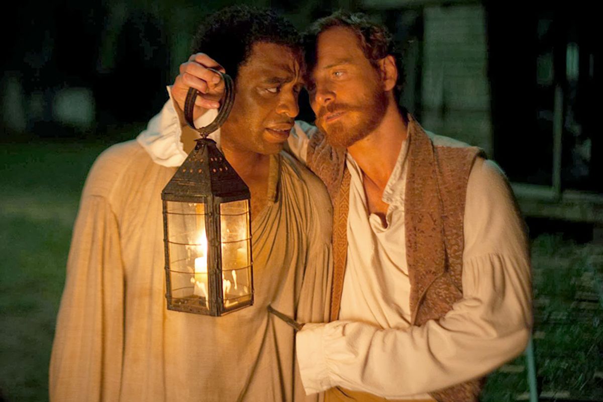 Chiwetel Ejiofor and Michael Fassbender in "12 Years a Slave."      (Fox Searchlight Pictures)