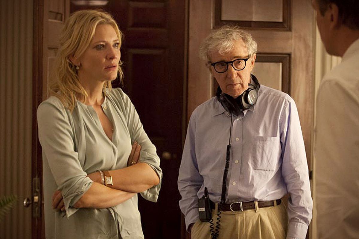 Cate Blanchett and Woody Allen on the set of "Blue Jasmine"         (Sony Pictures Classics)